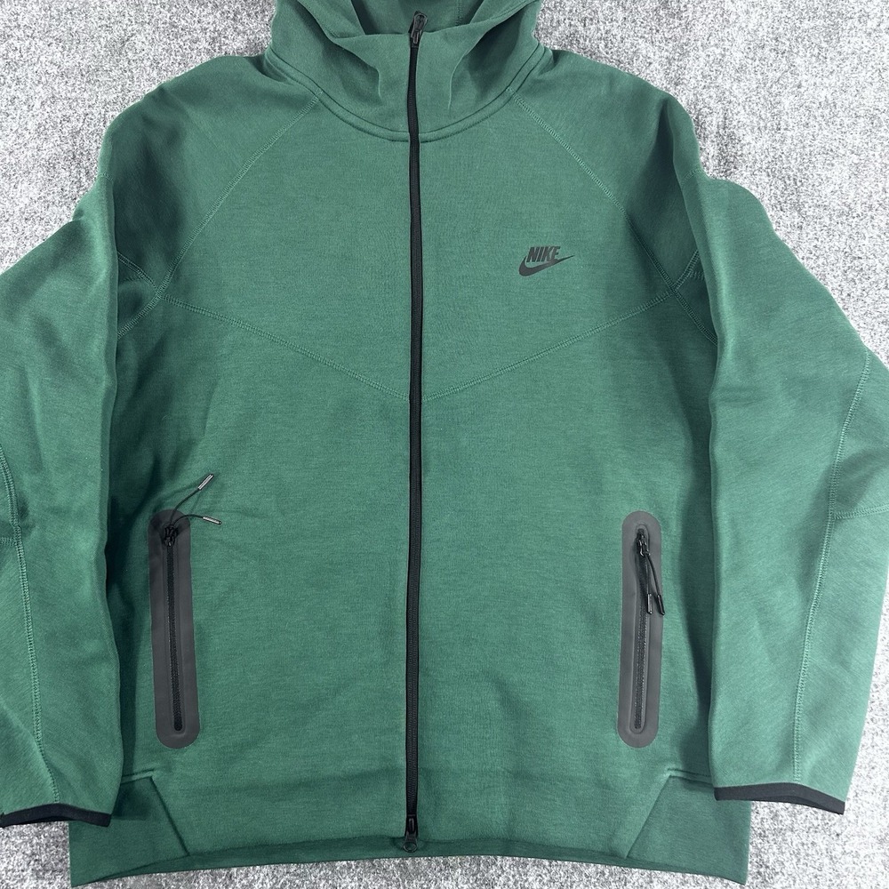 Nike Men's Tech Fleece Full-Zip Hoodie Size XL Green FQ1883-341 NWT - Picture 5 of 9